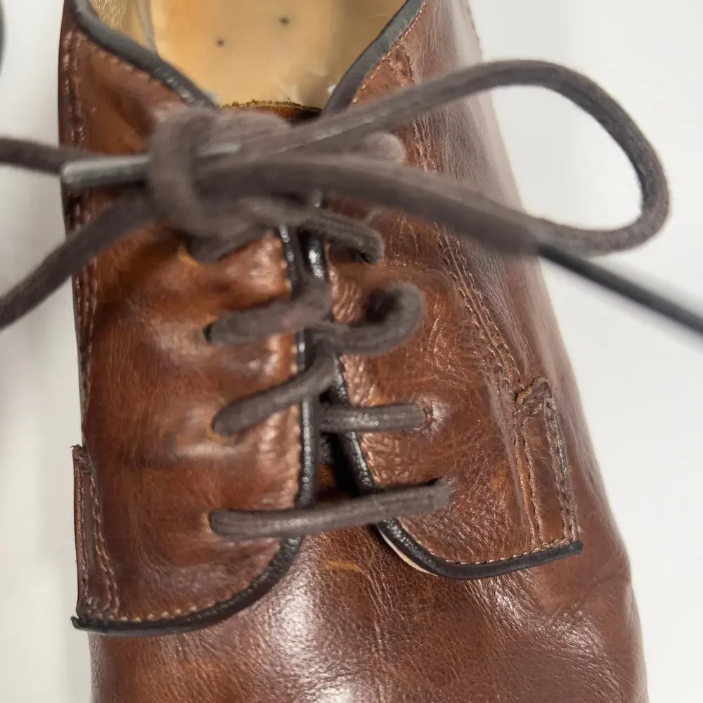 Frye James Plain Toe Leather Oxford Derby 19406 Dark Brown Size 11.5D Shoe